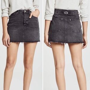 We The Free Faded Black Denim Skirt - Size 30